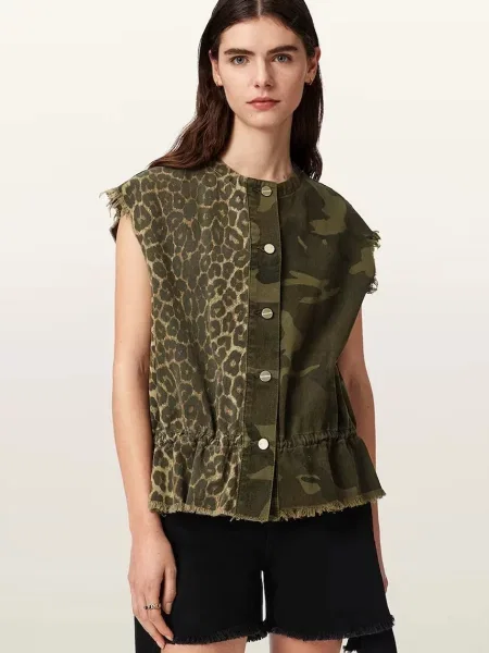 AllSaints vestă pentru femei din SOFI verde