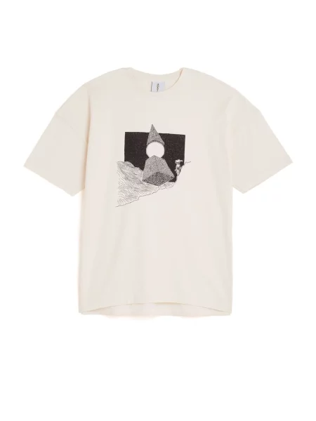 The Rad Black Kids Tricou Afro Space T-Shirt Collab with KenjoDrawing natural alb