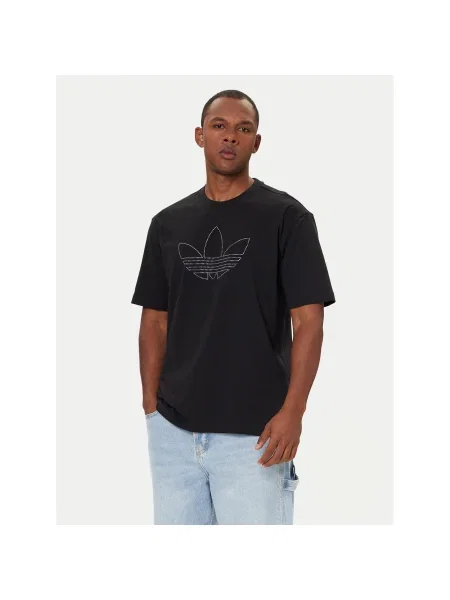 Adidas Póló Studded Loose Fit fekete
