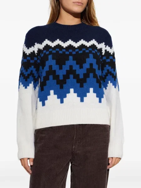 Pulover Canada Goose cu imprimeu geometric albastru