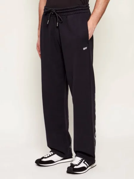 OFF-WHITE Pantaloni de trening PAINT ARROWS | Relaxed fit alb