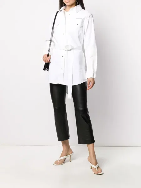 Cu centură cămașă Off-white alb