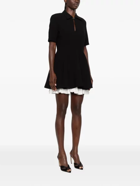 Rochie mini Sandro cu volane negru