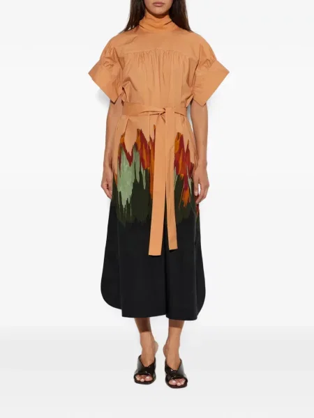 Rochie midi Ulla Johnson cu imagine portocaliu