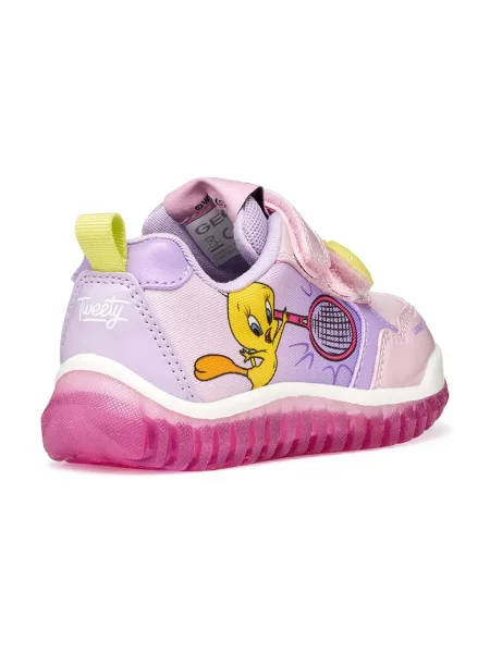 Geox Детски маратонки LIGHTYLOO x Looney Tunes розово
