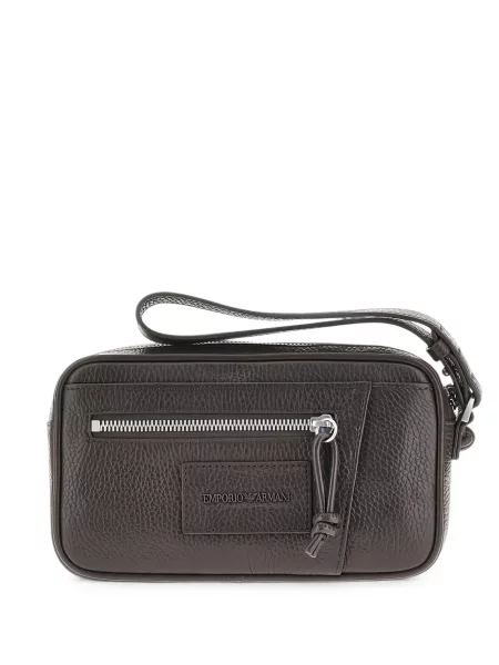Geantă Emporio Armani din piele maro