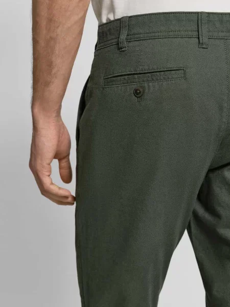 Spodnie materiałowe o kroju slim fit z francuskimi wpuszczanymi Mcneal zielone