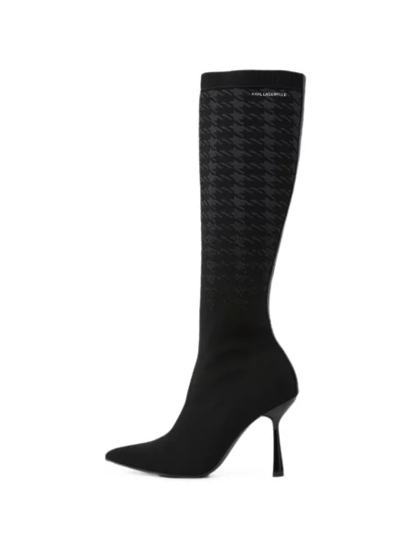 Cizme Karl Lagerfeld tricotate cu gradient negru