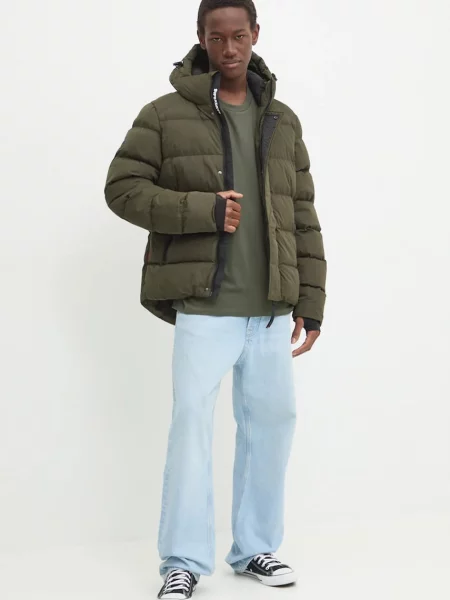 Однотонная футболка Superdry зеленая