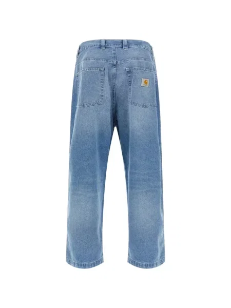 Blugi Carhartt Wip cu autograf albastru