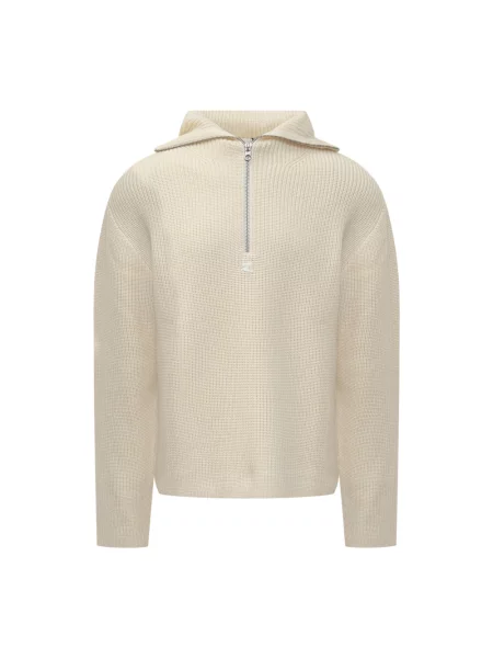 Sweter Courreges wełniany beżowy