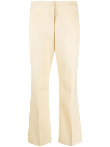 Pantaloni Jil Sander de lână galben