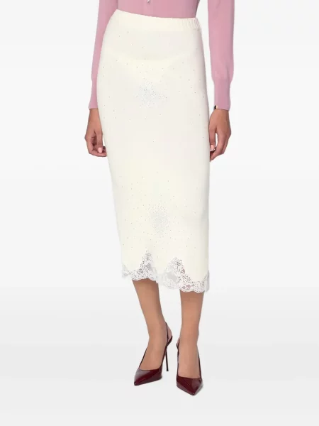 Fustă midi Giuseppe Di Morabito din dantelă până la genunchi