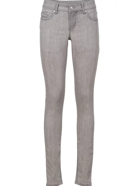 Dżinsy Skinny ze stretchem mid waist szare