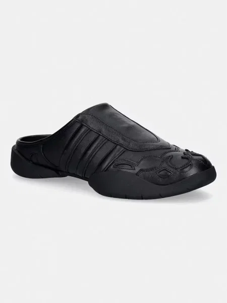 REGU MULE sneakers δερμάτινα μαύρο