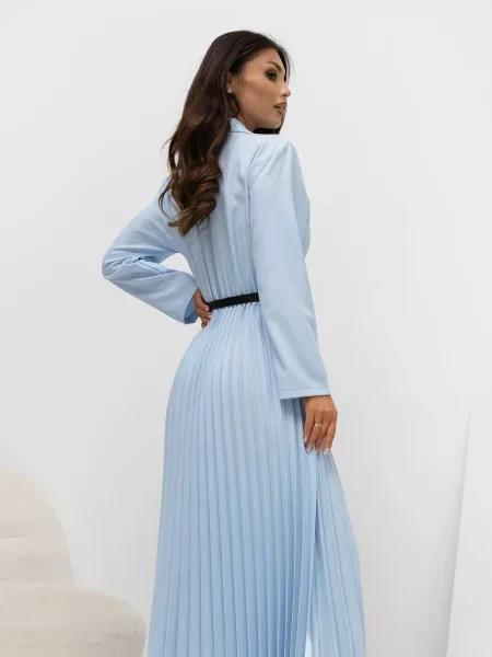 Cu centură rochie Rue Paris albastru