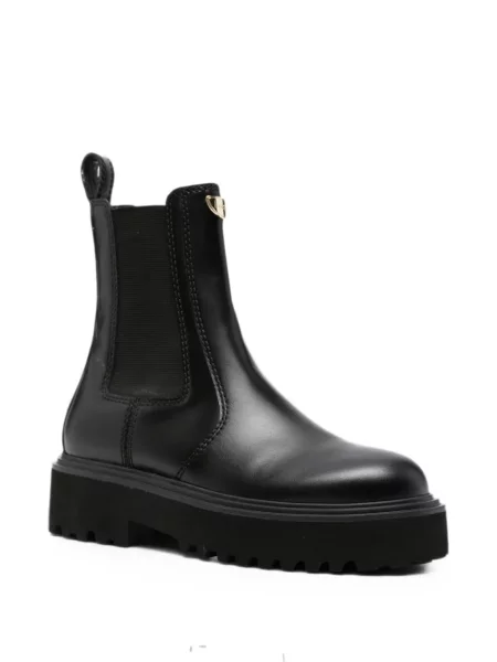 Cizme scurte Maje din piele chunky negru