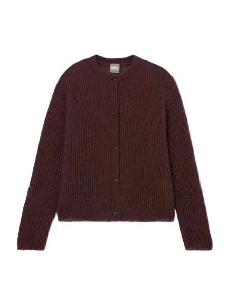 Dzianinowy kardigan Max Mara czerwony