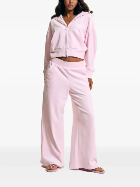 Είδος βελούδου hoodie Juicy Couture ροζ