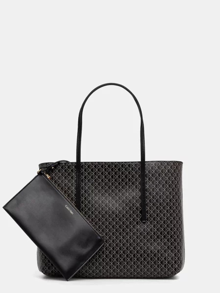 Calvin Klein Geantă shopper + borsetă maro