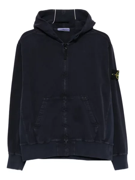 Hanorac cu glugă Stone Island cu strasuri albastru