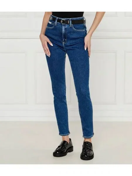 CALVIN KLEIN JEANS Blugi | Skinny fit | high rise albastru