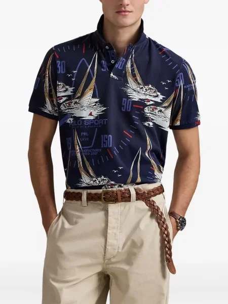 Șapcă Polo Ralph Lauren din fleece cu dungi cu volane albastru