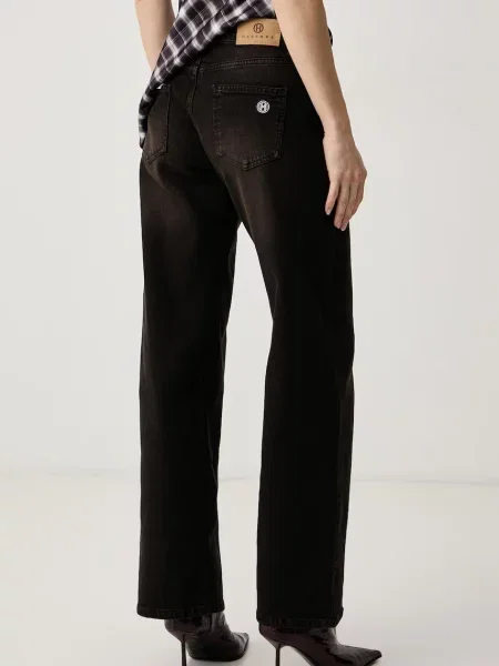Haveone jeansy straight brązowe