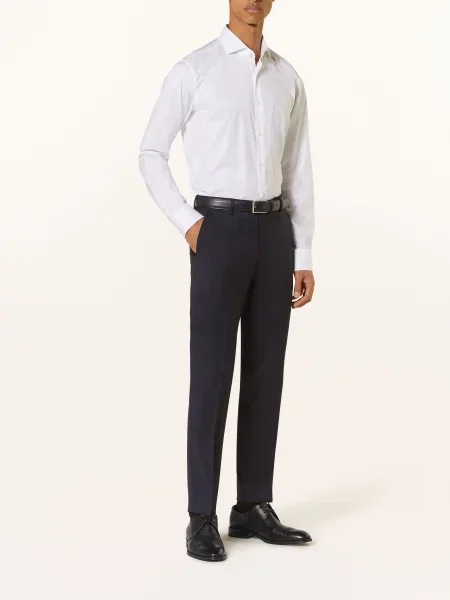 Joop! Spodnie Garniturowe Slim Fit blau niebieskie