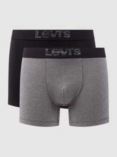 Bokserki Levi's Optical Illusion z bawełny organicznej szaro-czarne 2 sztuki S czarne