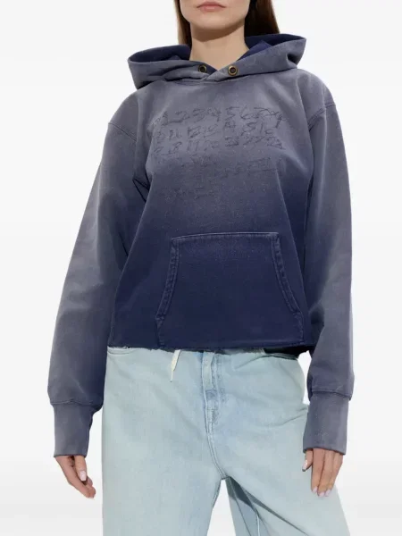 Суичър с качулка Maison Margiela бродиран синьо