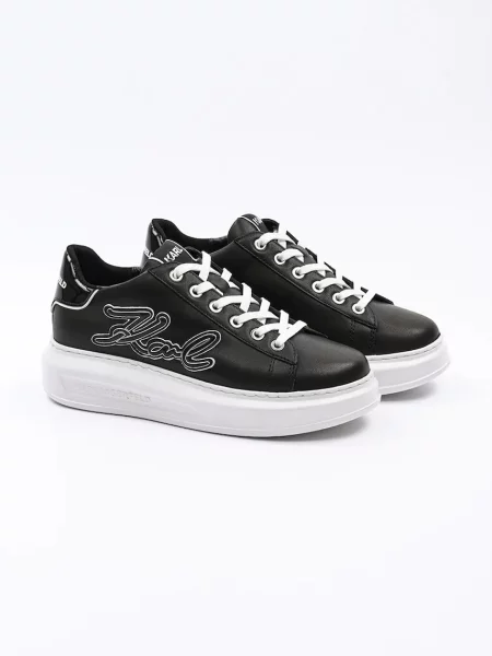 Karl Lagerfeld sneakersy skórzane KAPRI czarny