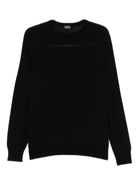 Sweter Zegna wełniany czarny
