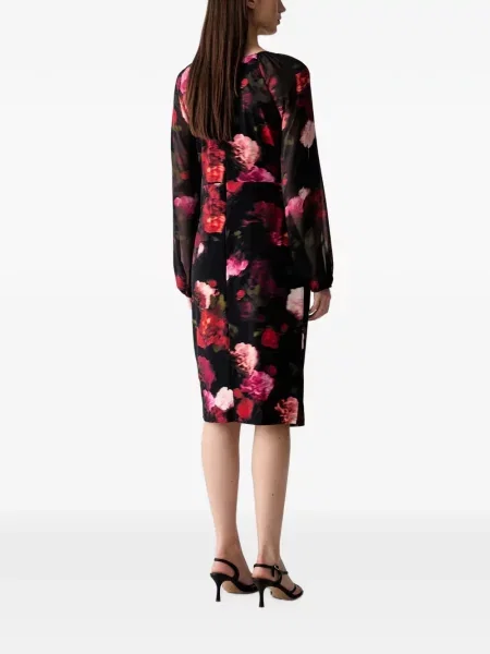 Rochie midi Joseph Ribkoff cu model floral cu imagine negru