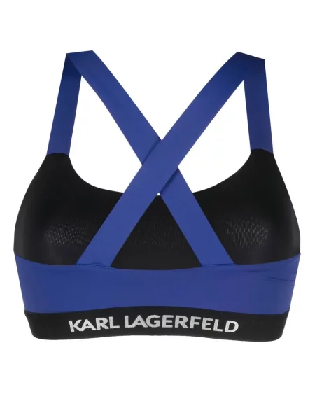 Топ Karl Lagerfeld с принт синьо