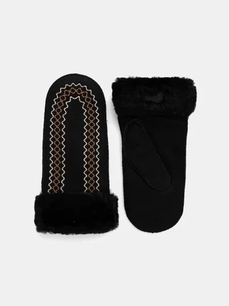 UGG mănuși din piele de căprioară negru