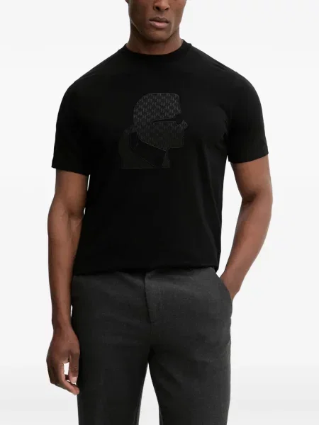 Tricou Karl Lagerfeld cu autograf negru