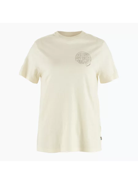 Koszulka Fjällräven Hemp Blend Out Here chalk white beżowa