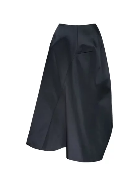 Fustă midi Comme Des Garçons asimetrică drapată negru