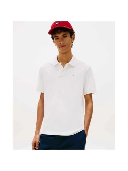 Koszulka polo Tommy Jeans Regular Essential czysty S biały