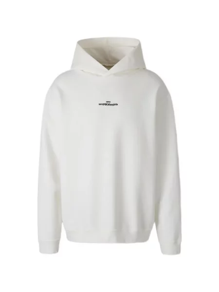 Hanorac cu glugă Maison Margiela cu broderie alb