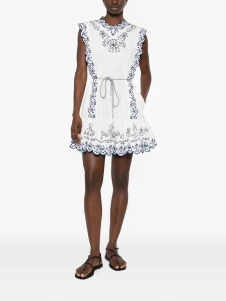 Rochie mini Alemais de costum alb