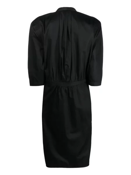 Plisované oblekové šaty Thierry Mugler Pre-owned černé