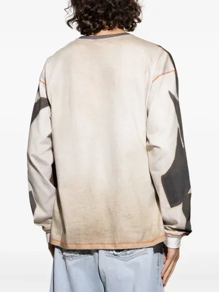 Tricou Diesel lung maro