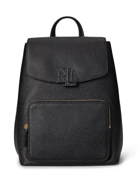 Usnjen nahrbtnik Lauren Ralph Lauren črna