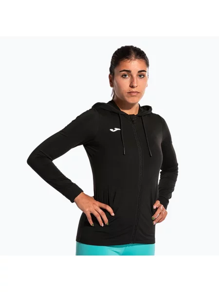 Tenisová mikina Joma Sculpture II Zip-Up Hoodie black černá