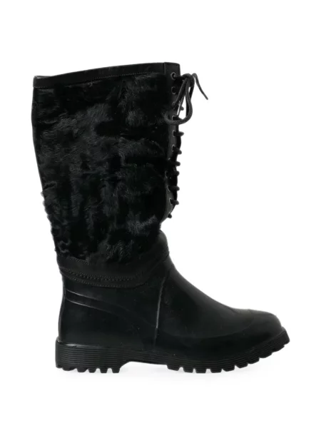 Botine Dolce & Gabbana cu șireturi din dantelă negru