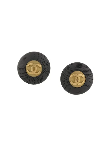 Náušnice Chanel Pre-owned černé