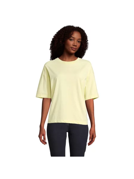 Koszulka Boxy Oversized T-shirt żółta