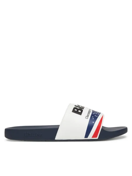 Blauer papuci alb